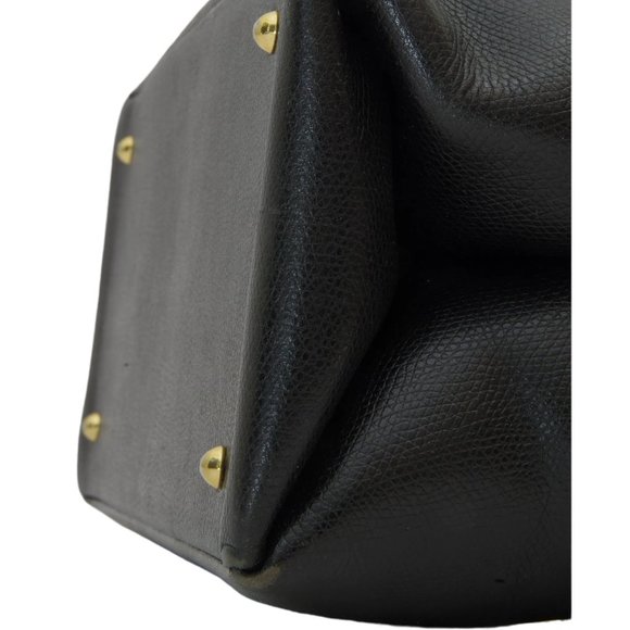 🎈2X HOST PICK 🎈Versace Couture Sunburst Medallion Black Leather Zip Bag - Picture 12 of 14